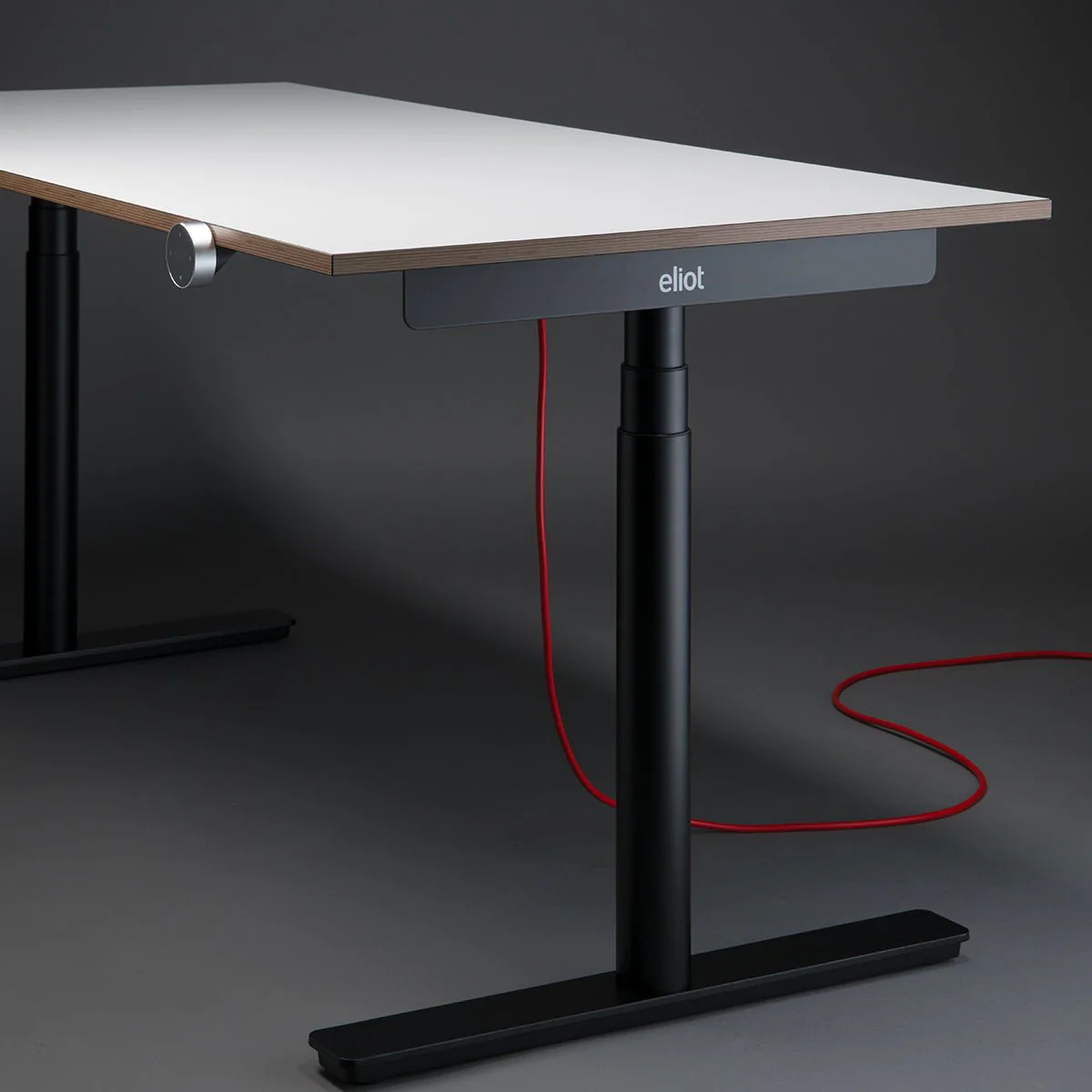 Eliot Original Black Tischplatte Multiplex Fenix Bianco 140x70cm - Image 3