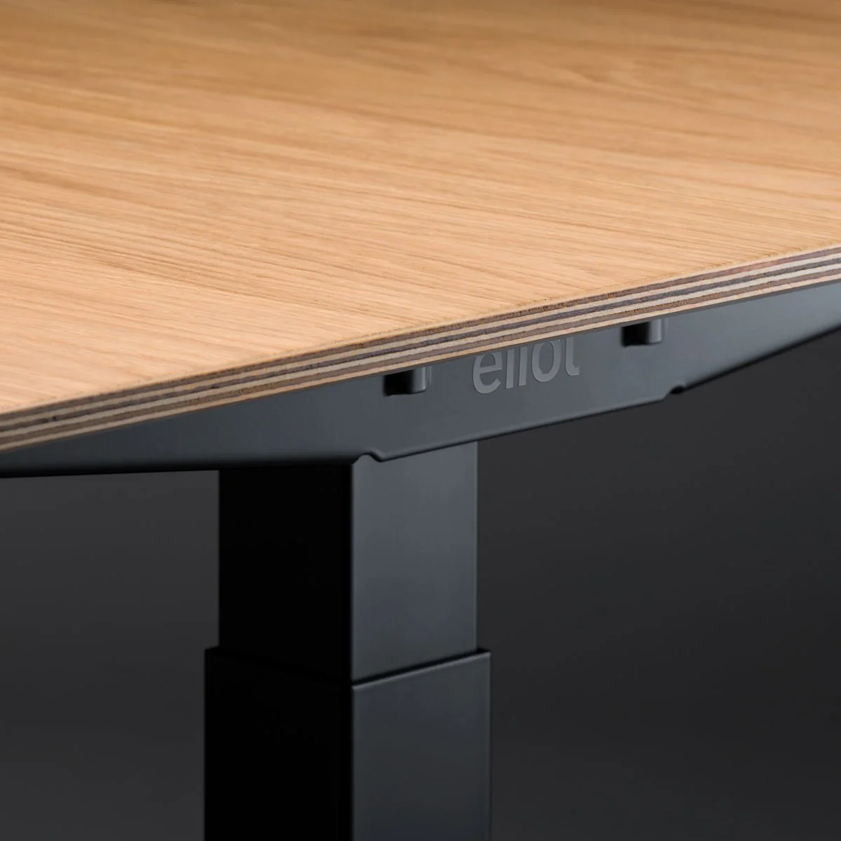 Eliot Lock Black Tischplatte Eiche Multiplex 160x79 - Image 8