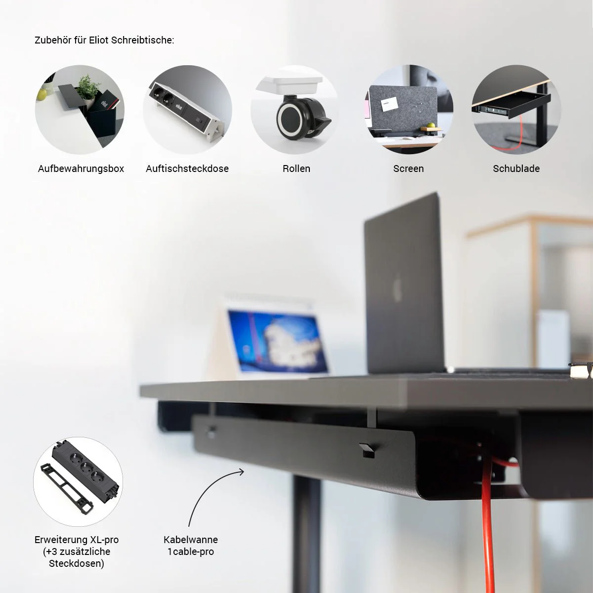 Eliot Original Black Tischplatte Soft Graphite 160x80cm - Image 3