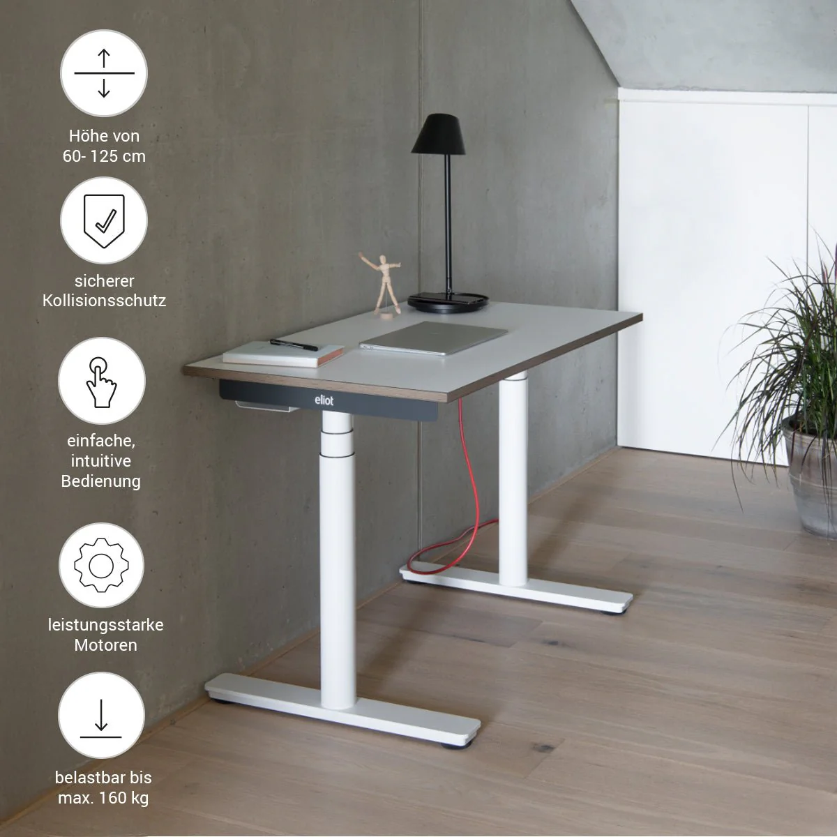 Eliot Tiny White Tischplatte Design White 100x60cm - Image 5