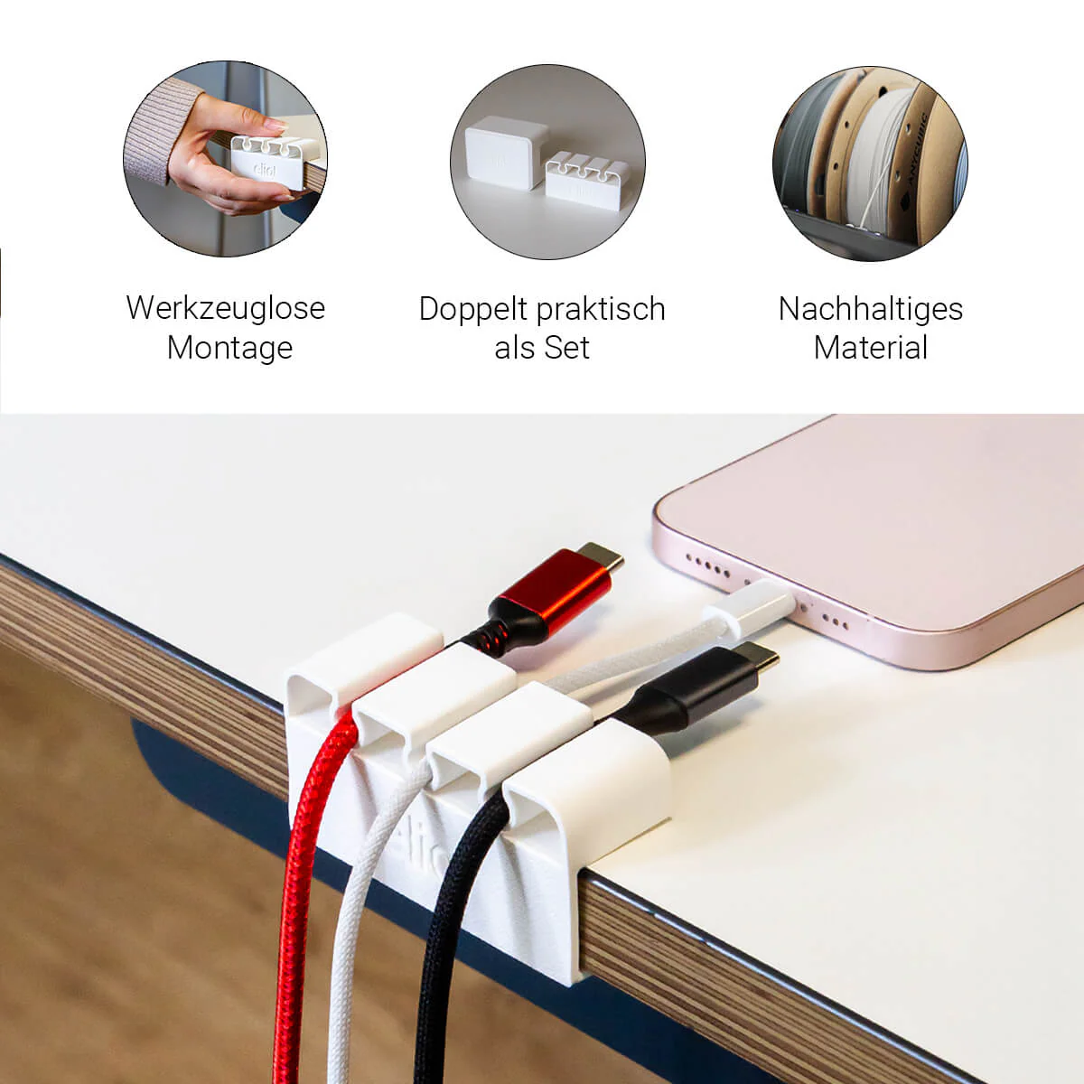 Kabelführung Cablefix White - Image 3