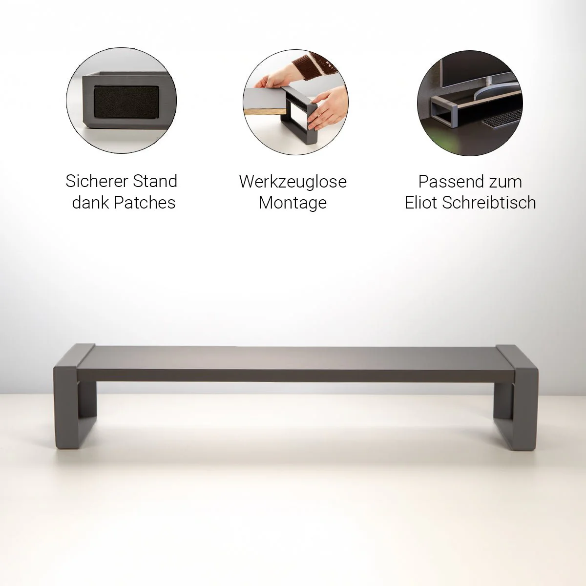 Schreibtischaufsatz Level Soft Graphite - Image 3